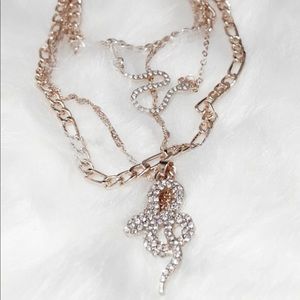 🆕 Snake Gold Necklace Set